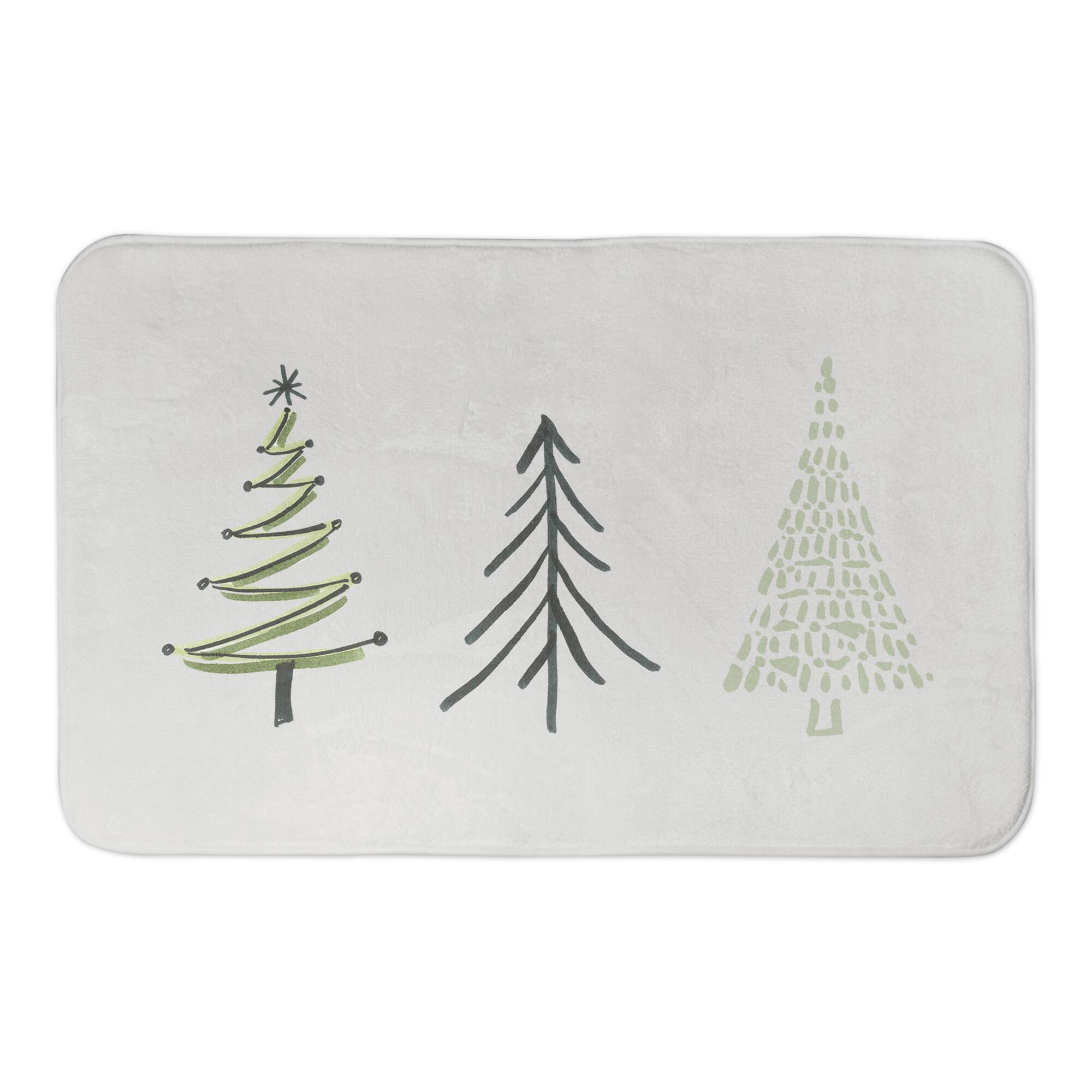 Designs Direct Three Winter Trees Bath Mat, 34" x 21"